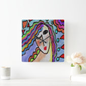 Originak Abstract Art Acrylic Wall Clock スクエア壁時計 (ホーム)