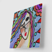 Originak Abstract Art Acrylic Wall Clock スクエア壁時計 (傾斜)