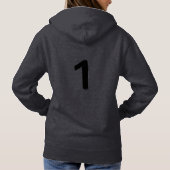 Original 1 Dark Grey Women's Pullover Hoodie  パーカ (裏面)