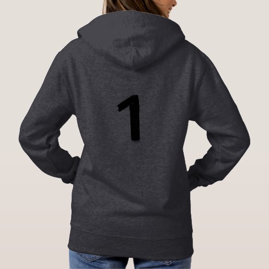 Original 1 Dark Grey Women's Pullover Hoodie  パーカ (裏面)