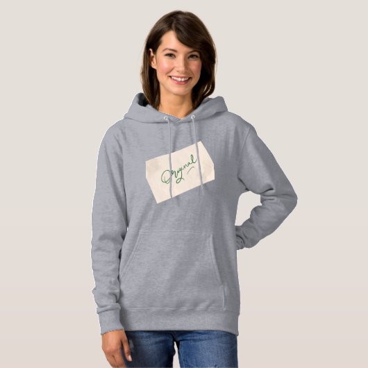 Original 1 Grey Women's Pullover Hoodie  パーカ (正面フル)