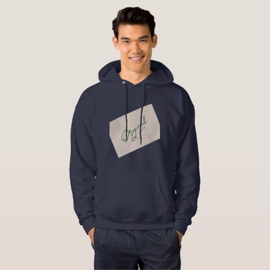 Original 1 Navy Blue Men's Adult Hoodie  パーカ (正面フル)