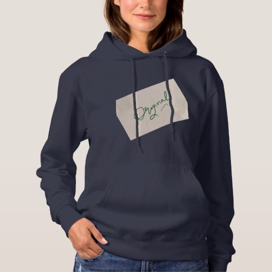 Original 1 Navy Blue Women's Pullover Hoodie  パーカ (正面)