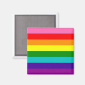 Original 8-Stripe LGBT Gay Pride Rainbow Flag マグネット (正面/裏面)