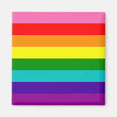 Original 8-Stripe LGBT Gay Pride Rainbow Flag マグネット (正面)