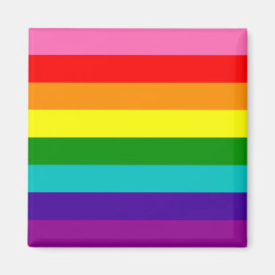 Original 8-Stripe LGBT Gay Pride Rainbow Flag マグネット