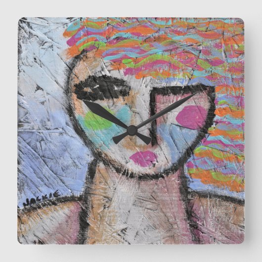 Original Abstract Art Large Clock スクエア壁時計 (正面)