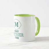 Original Abstract Best Ever Christmas MONOGRAM マグカップ (正面右)