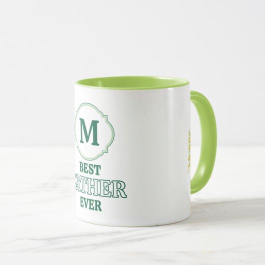 Original Abstract Best Ever Christmas MONOGRAM マグカップ (正面右)