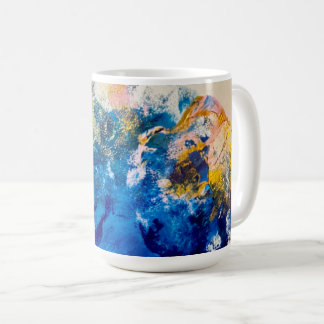 Original Abstract Color Swirl Escape Candle  コーヒーマグカップ