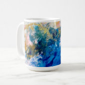 Original Abstract Color Swirl Escape Candle  コーヒーマグカップ (正面左)
