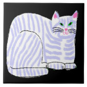 Original Abstract Digital Cat Art タイル (正面)