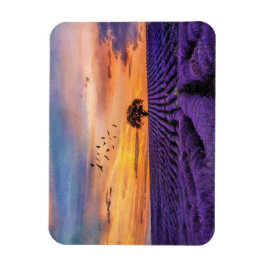 Original Art Lone Tree Peaceful Scenery   マグネット