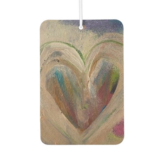 Original Art With Love Quote Car Air Freshener カーエアーフレッシュナー (正面)