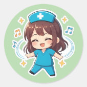 Original Chibi Nurse 2.0 - Pulse of Joy ラウンドシール (正面)
