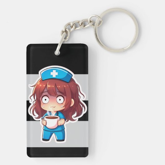 Original Chibi Nurse 2.0 - Total Burnout キーホルダー (裏面)
