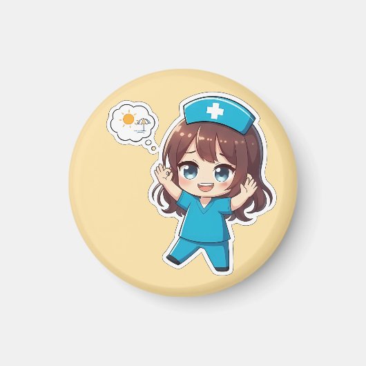 Original Chibi Nurse 3.0 - バケーションタイム マグネット (正面)