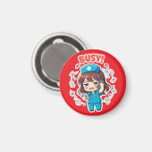 Original Chibi Nurse 3.0 - Busy マグネット (正面/裏面)