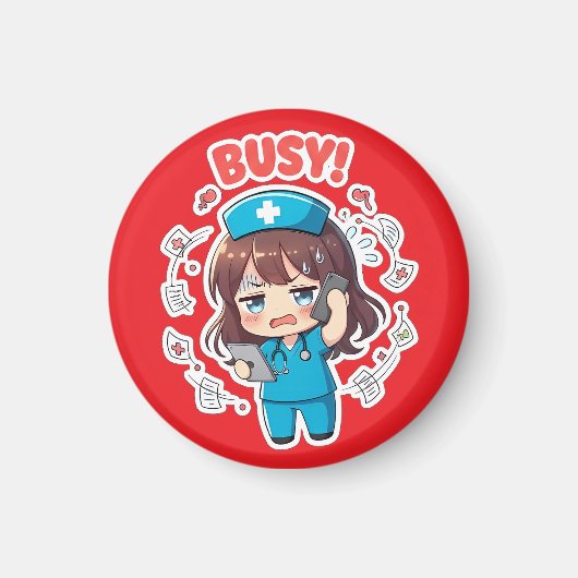 Original Chibi Nurse 3.0 - Busy マグネット (正面)