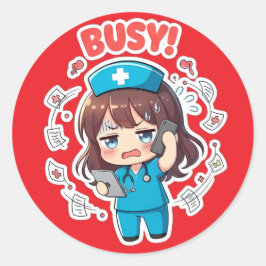 Original Chibi Nurse 3.0 - Busy ラウンドシール