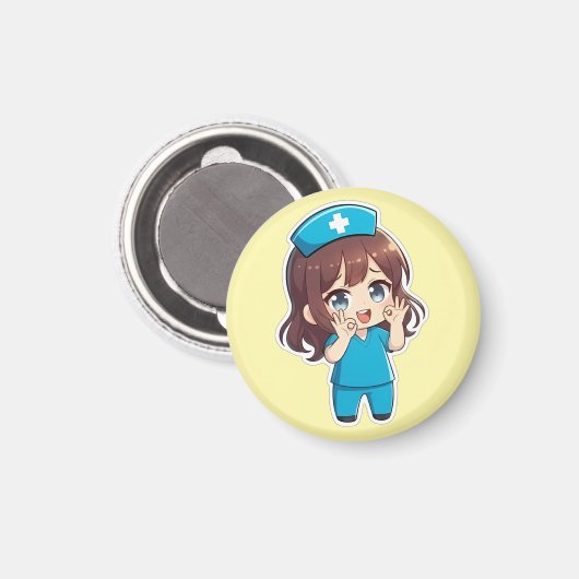 Original Chibi Nurse 3.0 - Ok マグネット (正面/裏面)