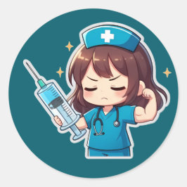 Original Chibi Nurse - Medical Power ラウンドシール