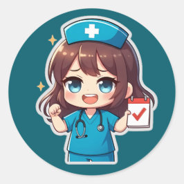 Original Chibi Nurse - Nursing Life ラウンドシール