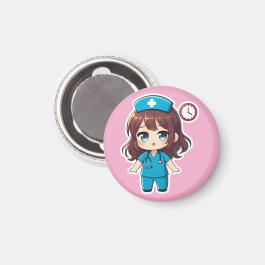 Original Chibi Nurse - Racing Against Time マグネット (正面/裏面)