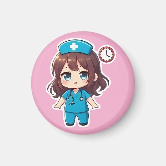 Original Chibi Nurse - Racing Against Time マグネット (正面)