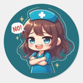 Original Chibi Nurse - Sassy Nursing Life ラウンドシール