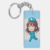 Original Chibi Nurse - The Hectic Shift キーホルダー (正面左)