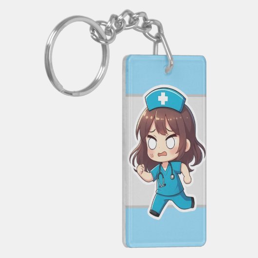 Original Chibi Nurse - The Hectic Shift キーホルダー (正面左)