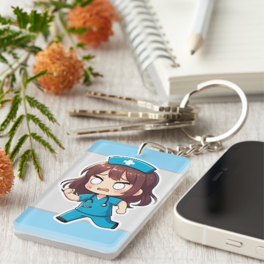 Original Chibi Nurse - The Hectic Shift キーホルダー (正面右)