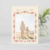 original christmas watercolor botanicals photo シーズンカード (スタンド正面)