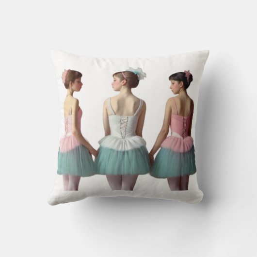 Original con bailarinas de frente y de espalda クッション (裏面)