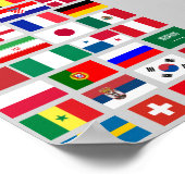 Original FOOTBALL SOCCER TEAM FLAGS 2018 pattern ポスター (角)