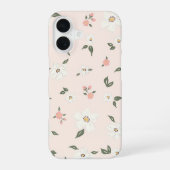 Original hand-drawn floral pattern iPhone case 16ケース (裏面)
