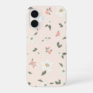 Original hand-drawn floral pattern iPhone case 16ケース