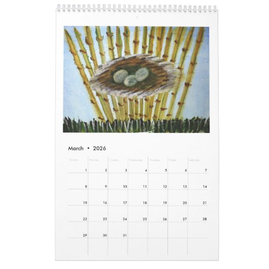 original healingcolors calendar 2026 カレンダー (3月 2026)