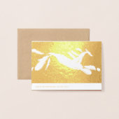 Original Horse Painting Lunar 2026 Luxury FGC 箔カード (裏面封筒付き)