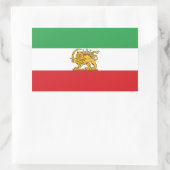 Original Iranian Lion and Sun Historic Flag 長方形シール (バッグ)