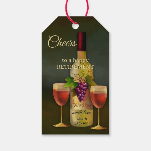 Original Italian Art Wine Themed ギフトタグ (裏面)