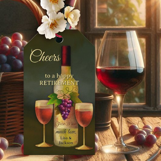 Original Italian Art Wine Themed ギフトタグ