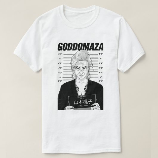 ORIGINAL MOMOKO MUG SHOT  Tシャツ (デザイン正面)