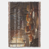  Original Motivational Quote “Mindset to Destiny" スローブランケット (正面縦)