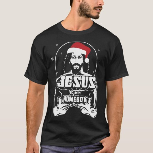 Original Official Christmas Jesus is my homeboy Sa Tシャツ (正面)