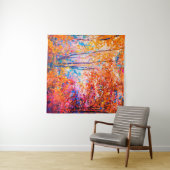 Original oil painting showing beautiful autumn lan タペストリー (インサイチュ(横))