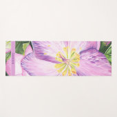 Original Purple Lenten Rose Floral Art ヨガマット (正面(横))