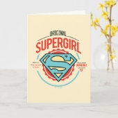 Original Supergirl Vintage Logo Badge カード (黄色い花)