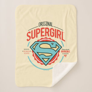 Original Supergirl Vintage Logo Badge シェルパブランケット